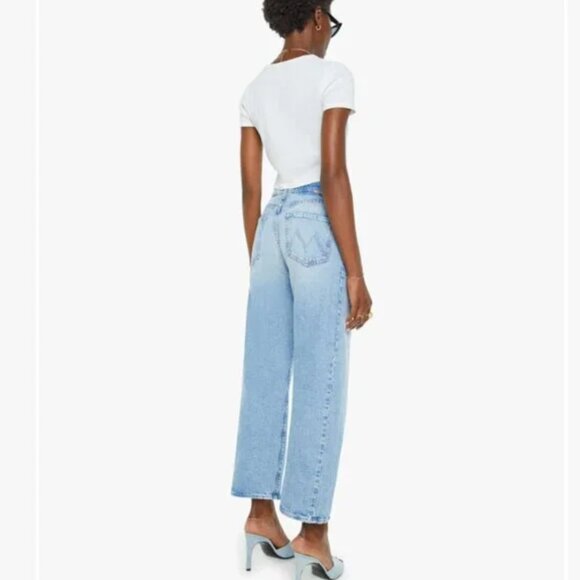 MOTHER Sky Blue Wide Leg/Barrel-style Jeans - Picture 2 of 15